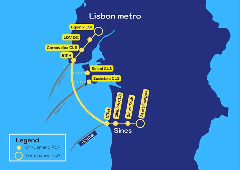 OLISIPO - новый петабитный кабель ELLALINK, соединяющий Синеш и Лиссабон картинка